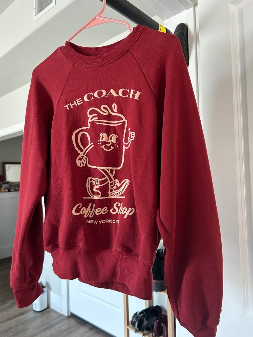 Coach Sweatshirt Coffee Shop Maroon XS